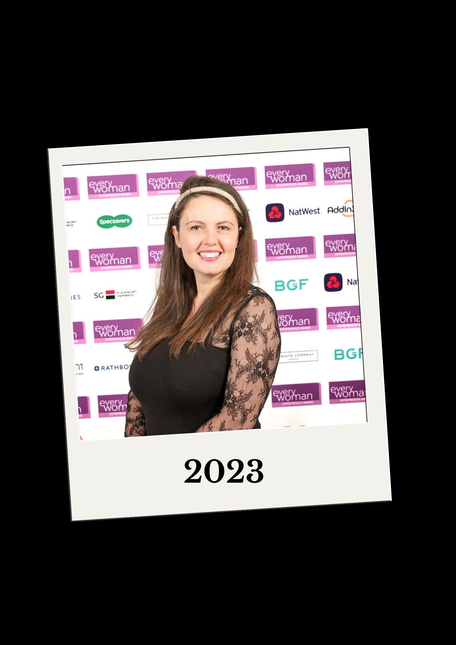 Photo of Lisa smiling at entrepreneurs awards