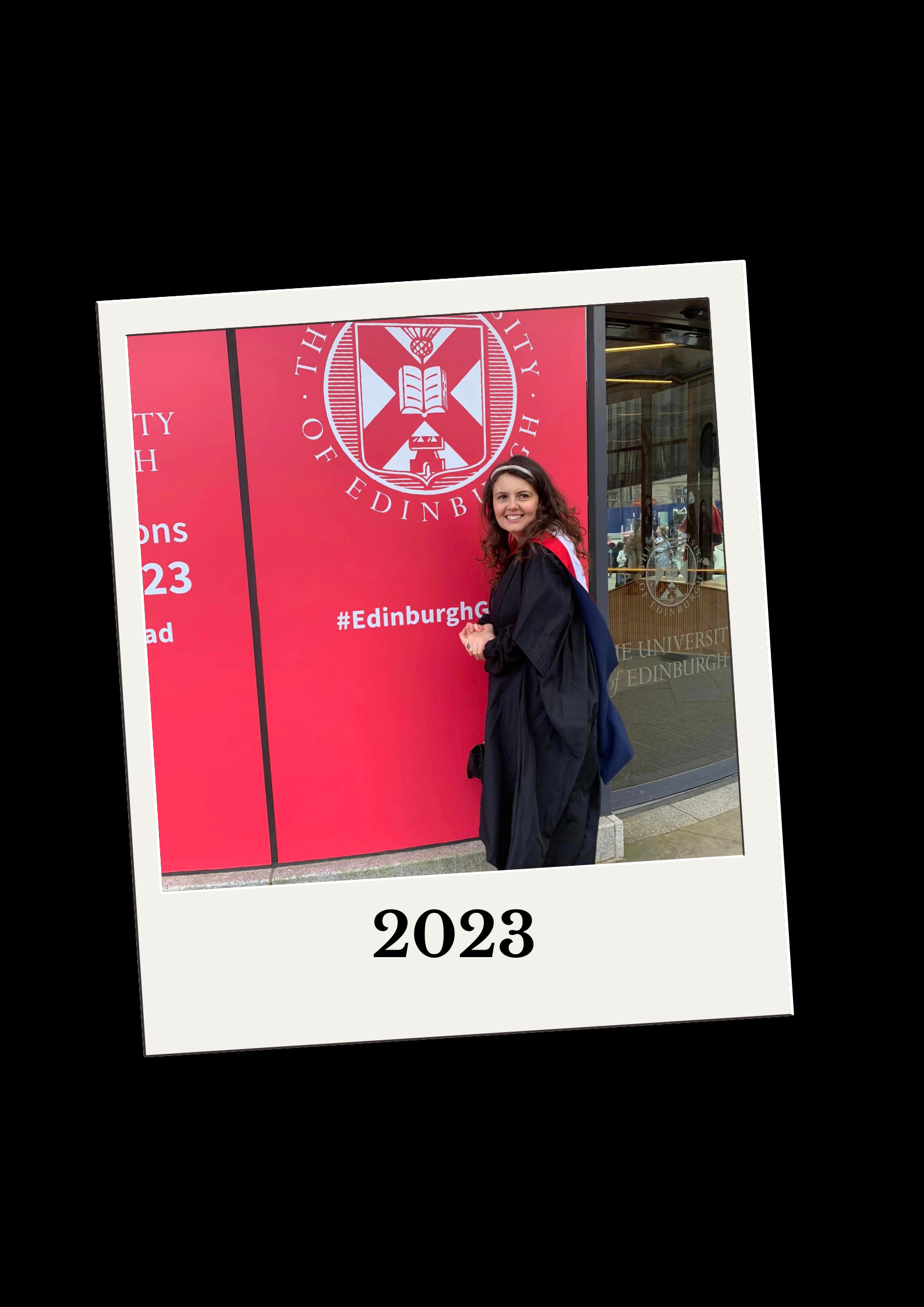 Photo of Lisa in graduation gown