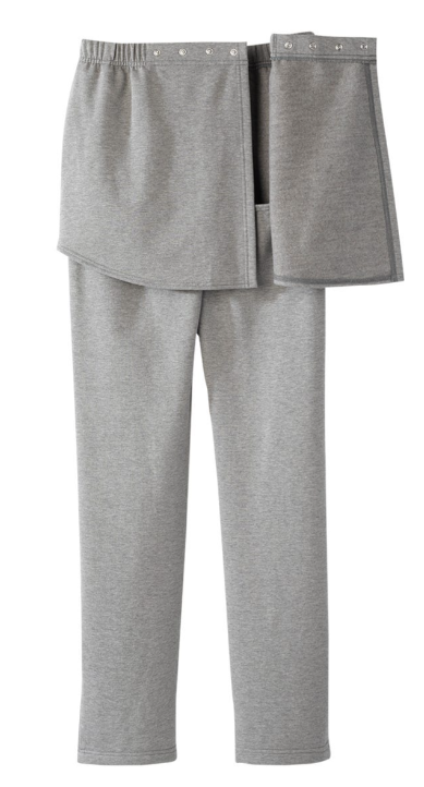 Gray sweatpants with green “Every Spartan” text on the left leg