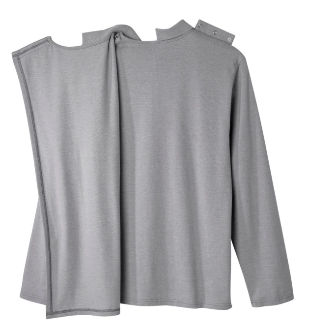 Gray long-sleeve polo shirt with “Every Spartan” logo on the chest