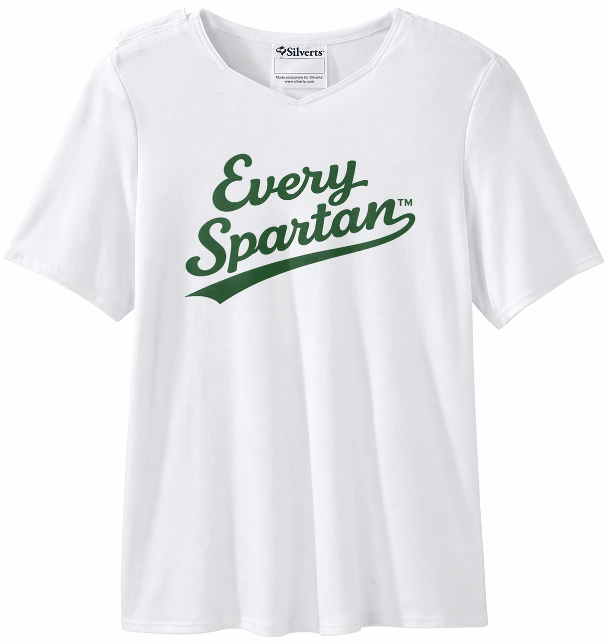White T-shirt with green 
