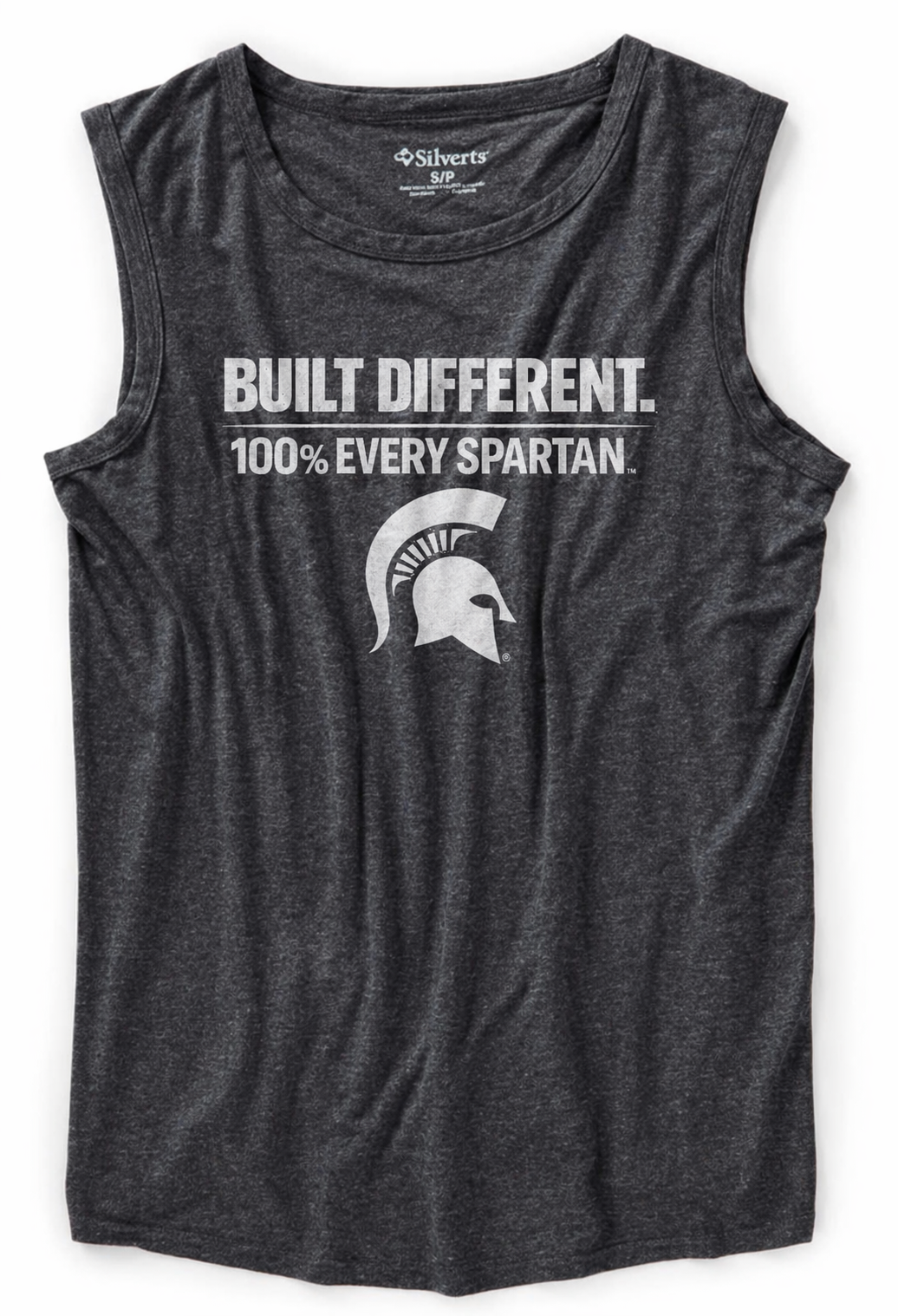 Gray sleeveless Spartan T-shirt with 