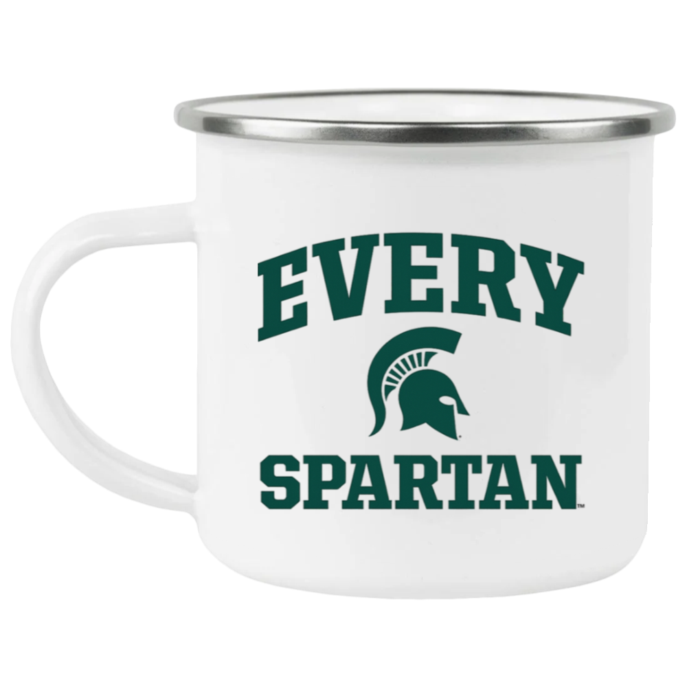 White mug with green 