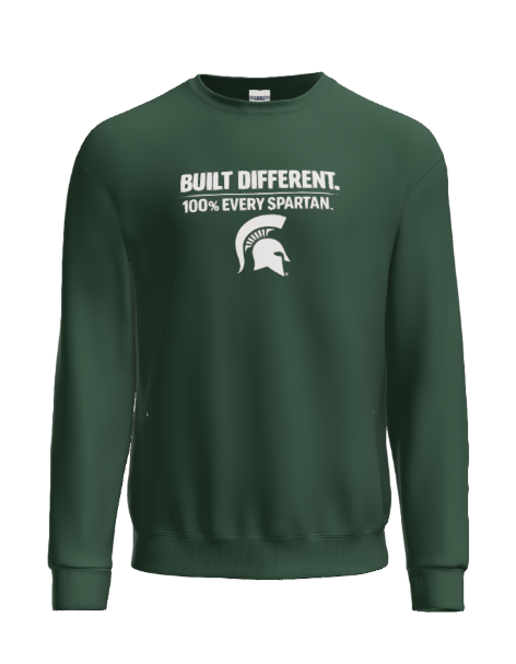 Dark green sweatshirt with white 
