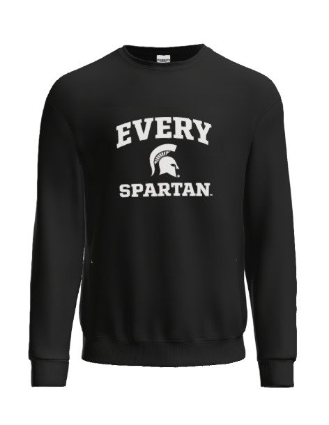 Black crewneck sweatshirt with 