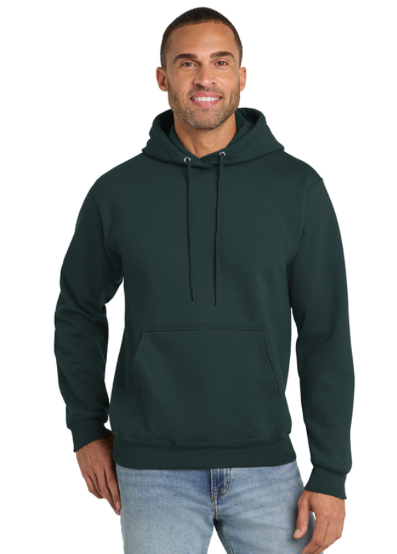 Dark green hoodie with white “EVERY SPARTAN” text and Spartan helmet logo on the front