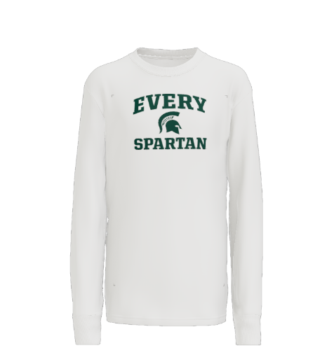 White long-sleeve shirt with 