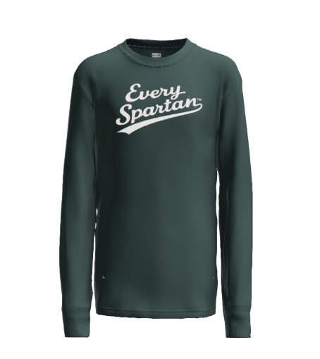 Dark green sweatshirt with white 