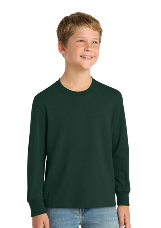Green long-sleeve shirt with 