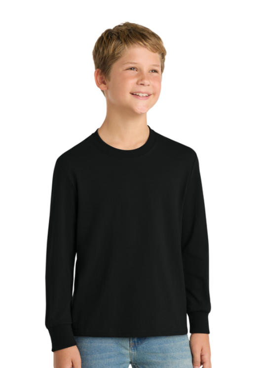 Black long-sleeved shirt with 