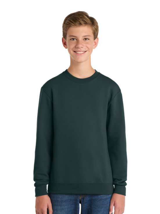 Dark green sweatshirt with white 
