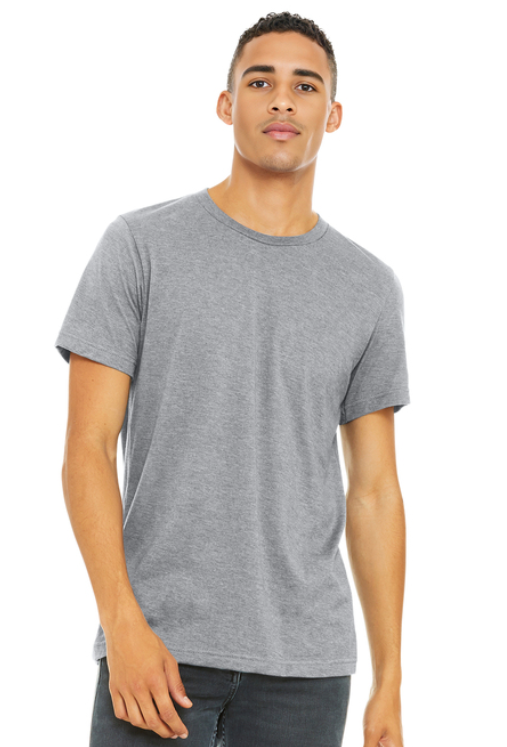 Grey short-sleeve t-shirt with 
