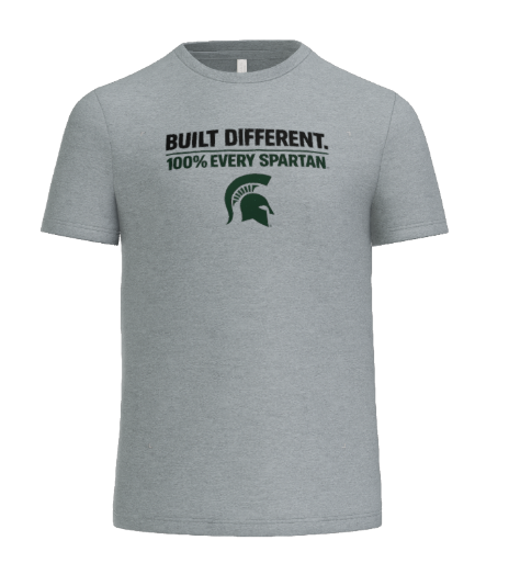 Grey short-sleeve t-shirt with 