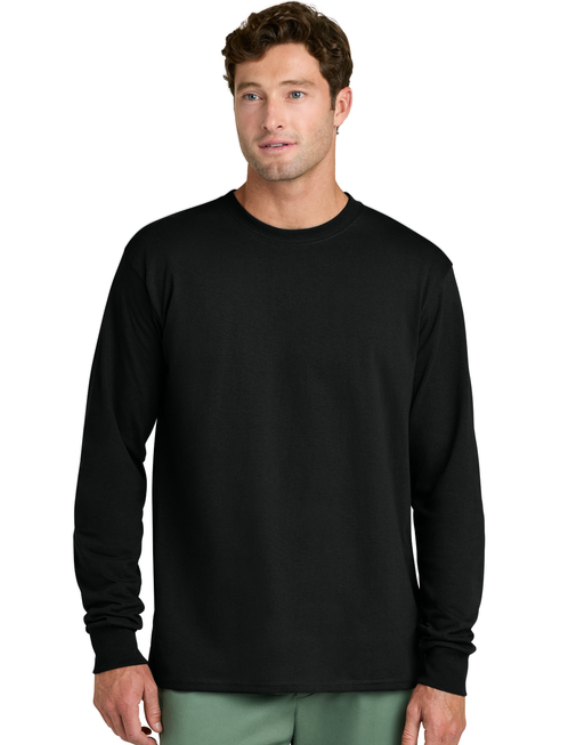 Black long-sleeve shirt with white text “BUILT DIFFERENT. 100% EVERY SPARTAN.” and Spartan helmet logo