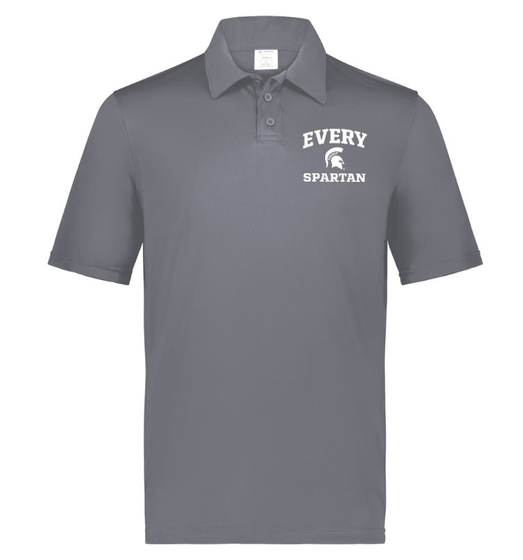 Gray polo shirt with 