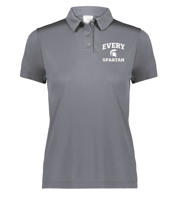 Gray polo shirt with “EVERY Spartan” logo on the chest