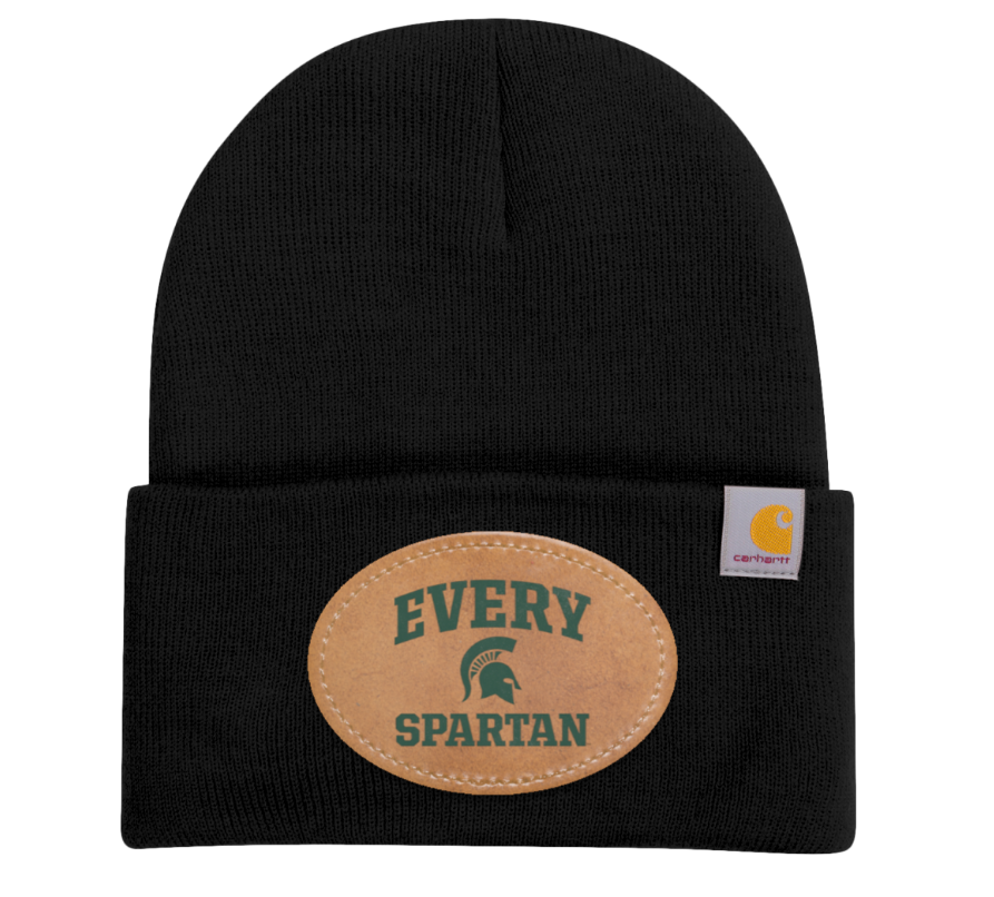 Black beanie with tan 