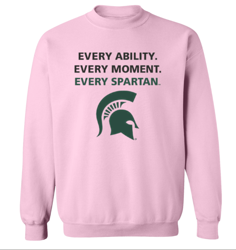 Pink sweatshirt with 