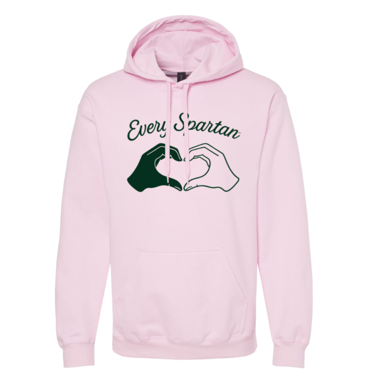 Light pink hoodie with 