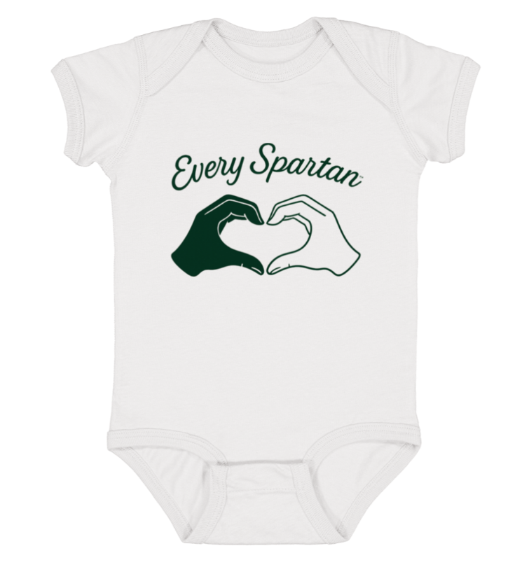 Rabbit Skins Infant Cotton Bodysuit (heart hands) white