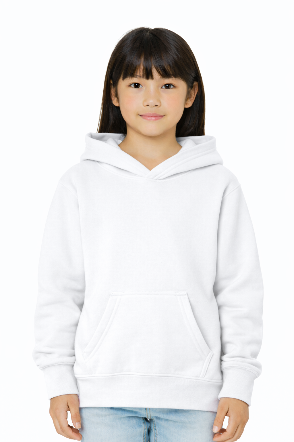 White hoodie with 