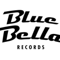The logo for blue bella records is black and white.