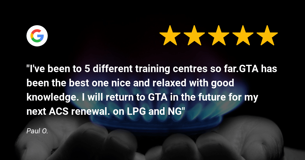 A google review for a training centre has five stars