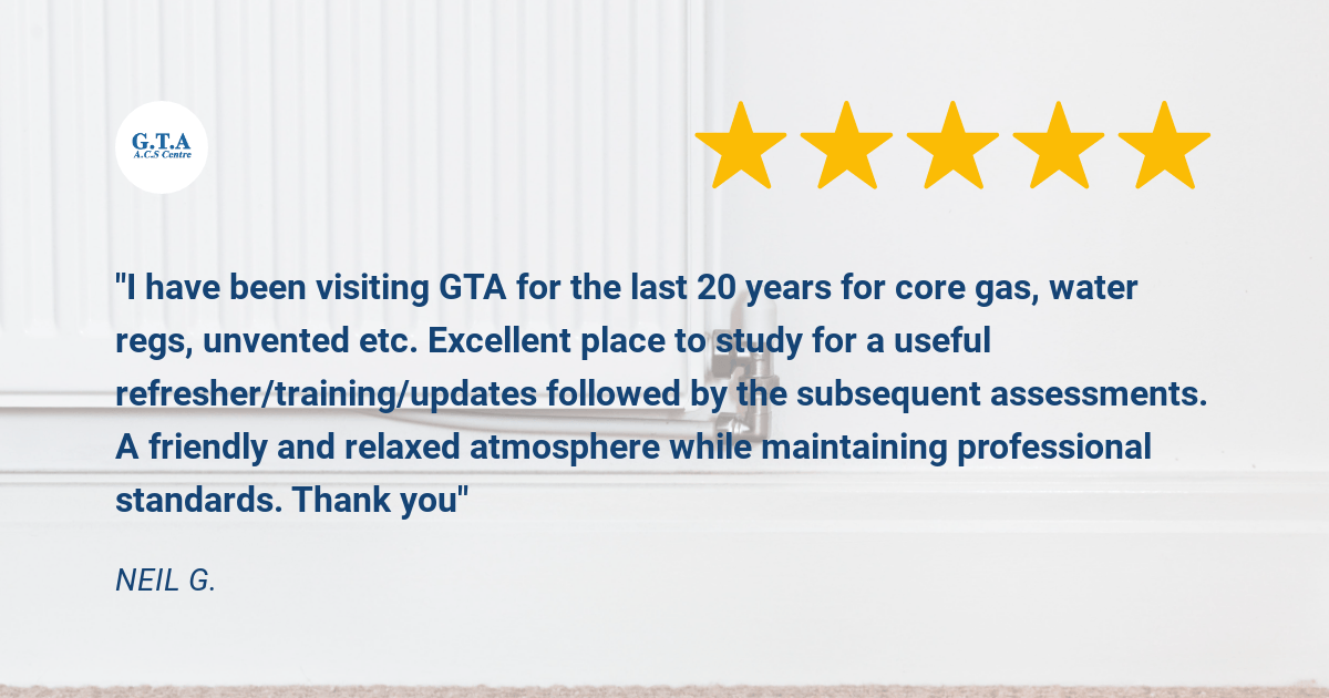 A five star review from a person who has been visiting gta for the last 20 years for care gas water regs , unvented etc.