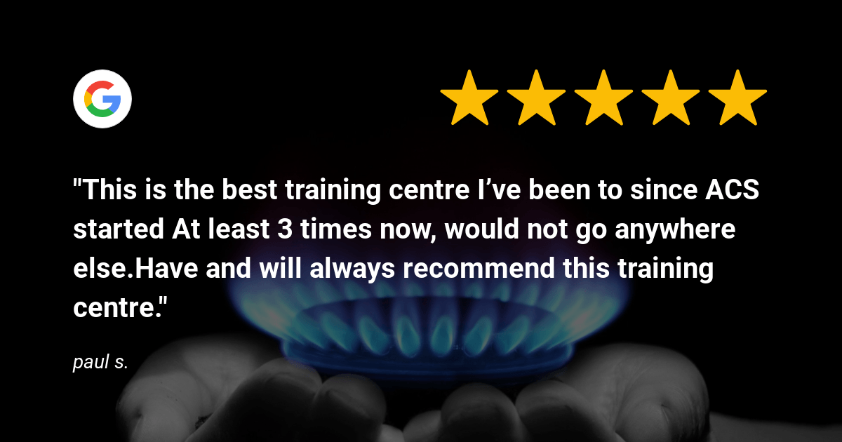 A google review for acs training centre has five stars