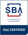 SBA logo: Blue square with
