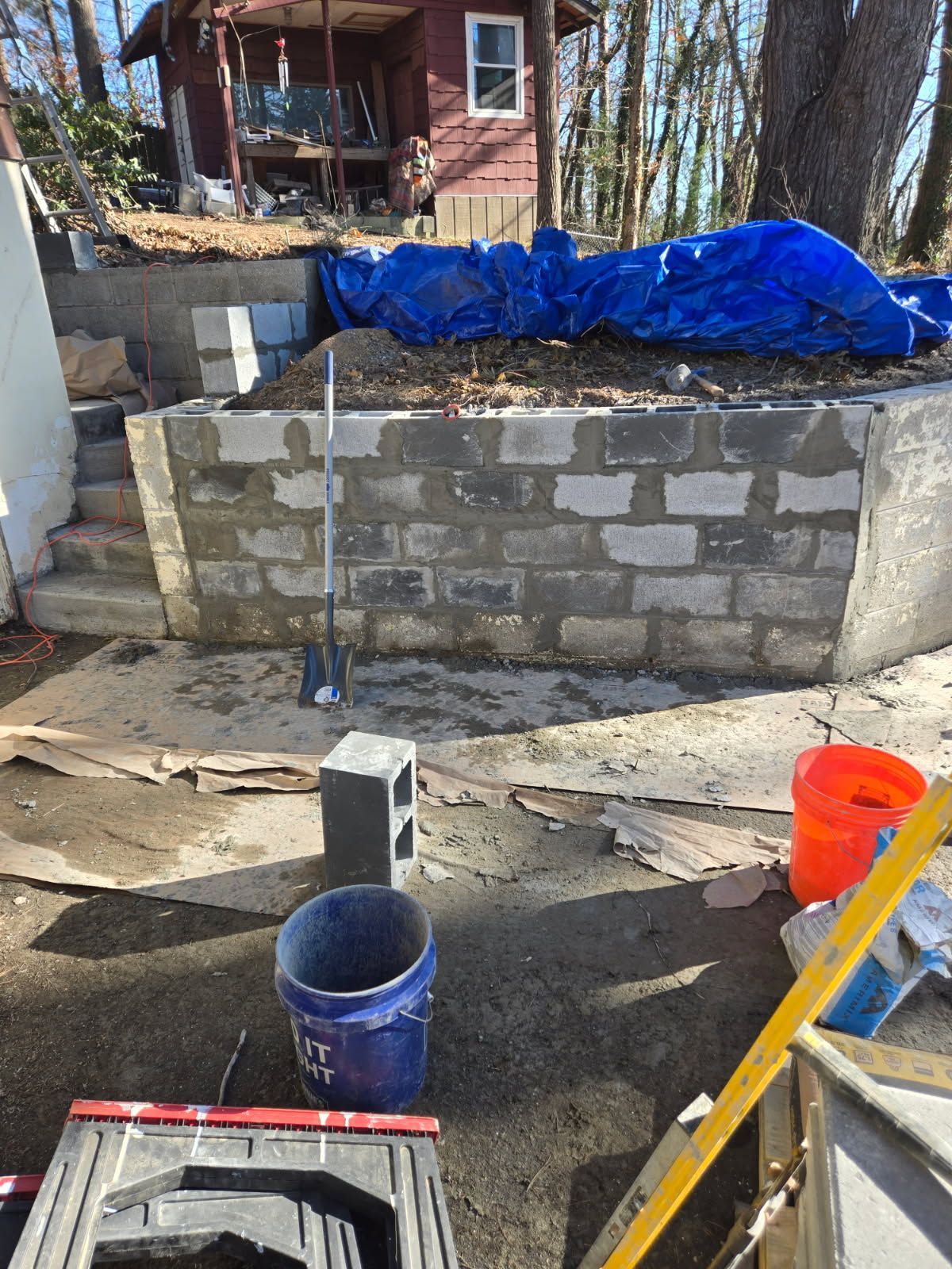 cinder blocks