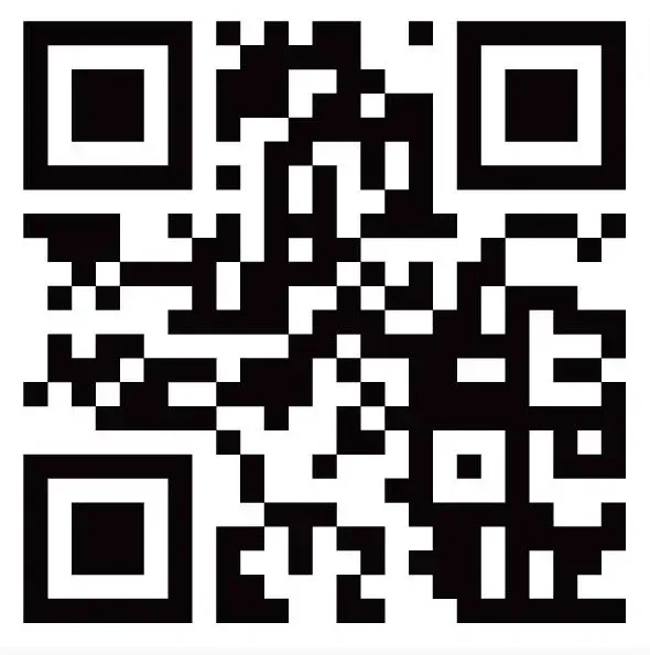 Black-and-white QR code on a white background