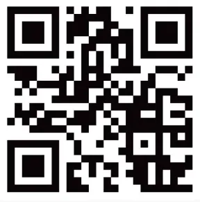 Black-and-white QR code on a white background