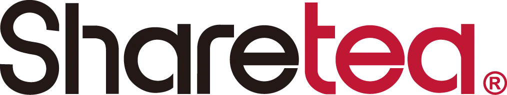 Sharetec logo in black and red text on a white background