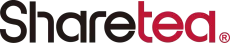 Sharetec logo in black and red text on a white background