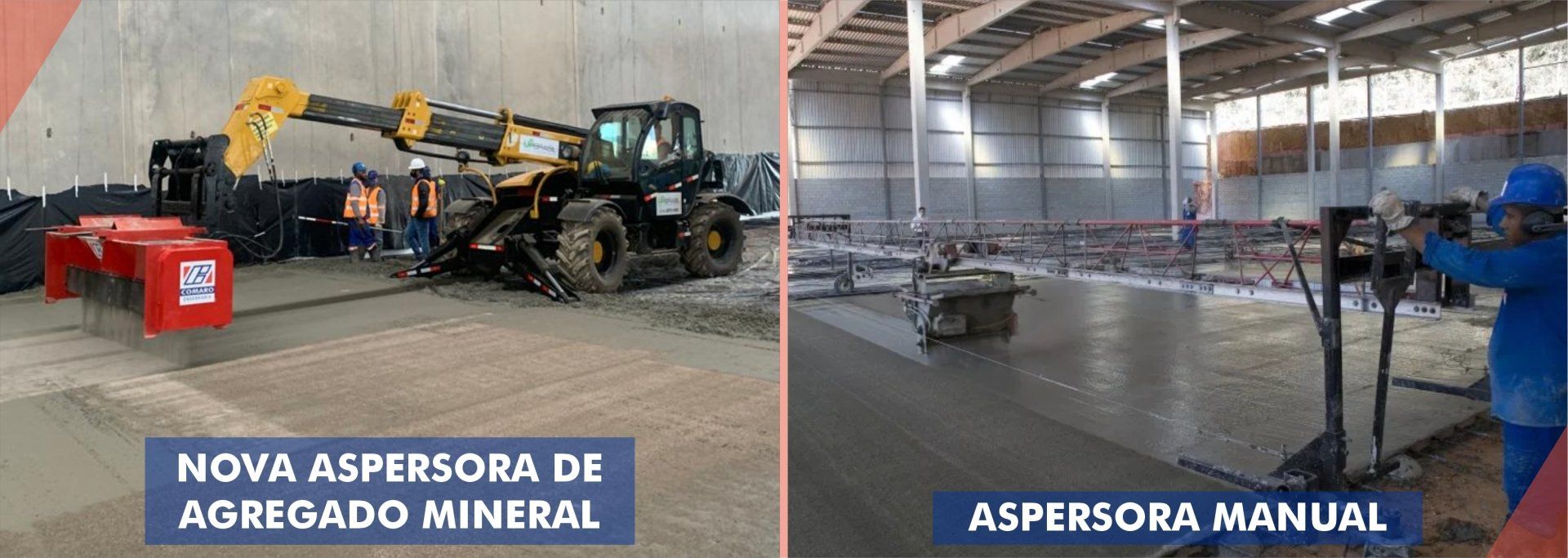 nova aspersora de agregado mineral piso industrial