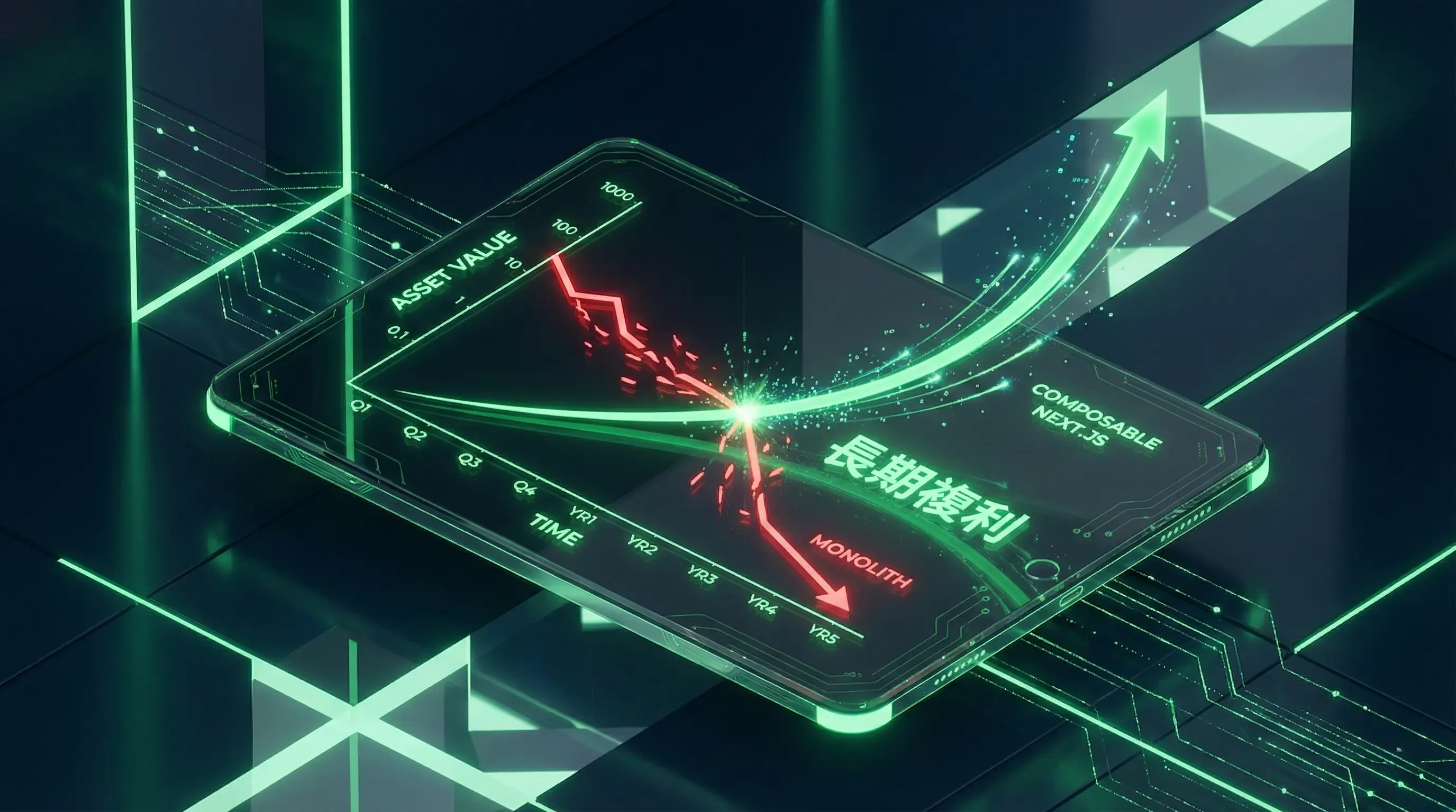 網站資本支出 vs 營運支出財務模型圖表