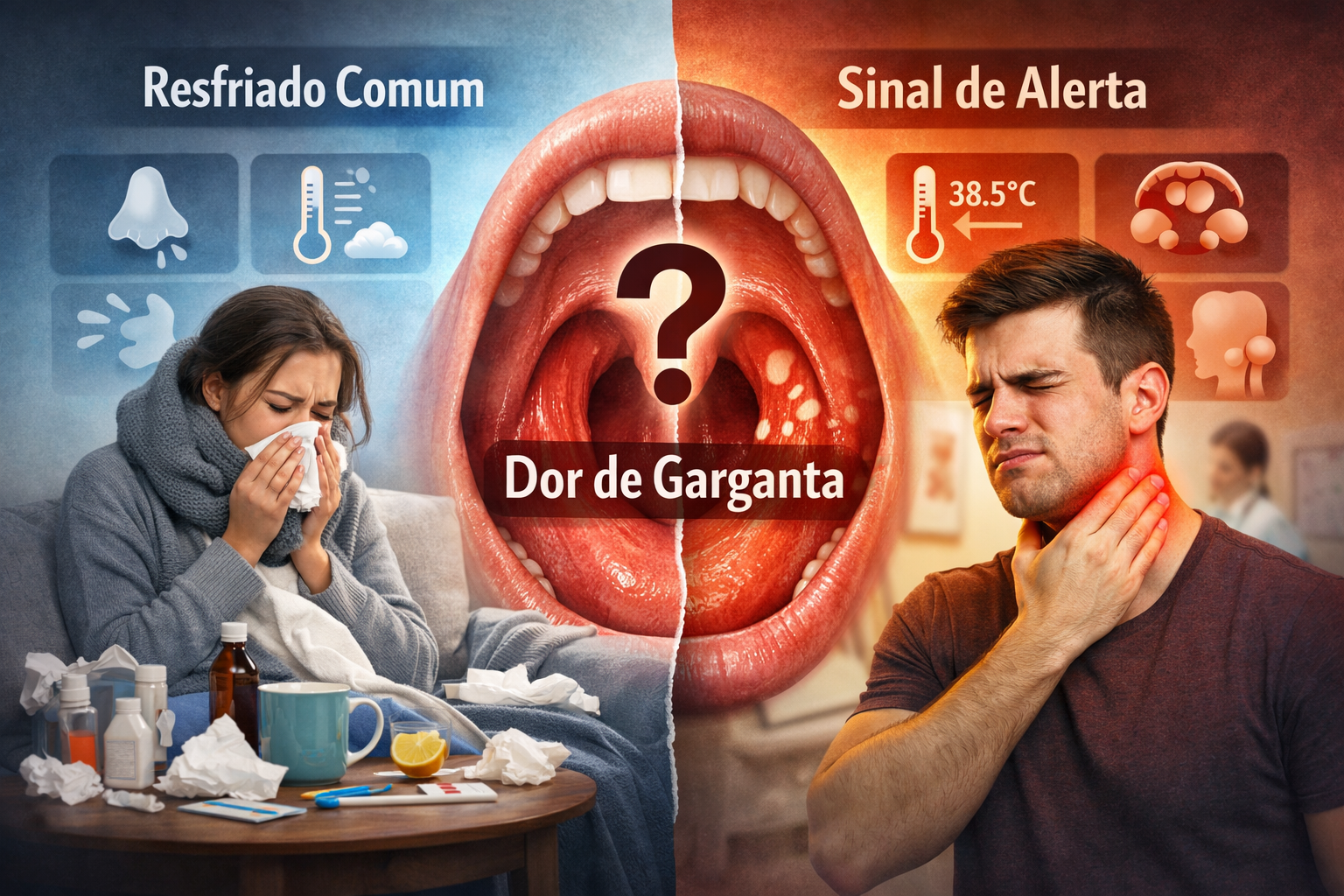 dor de garganta
