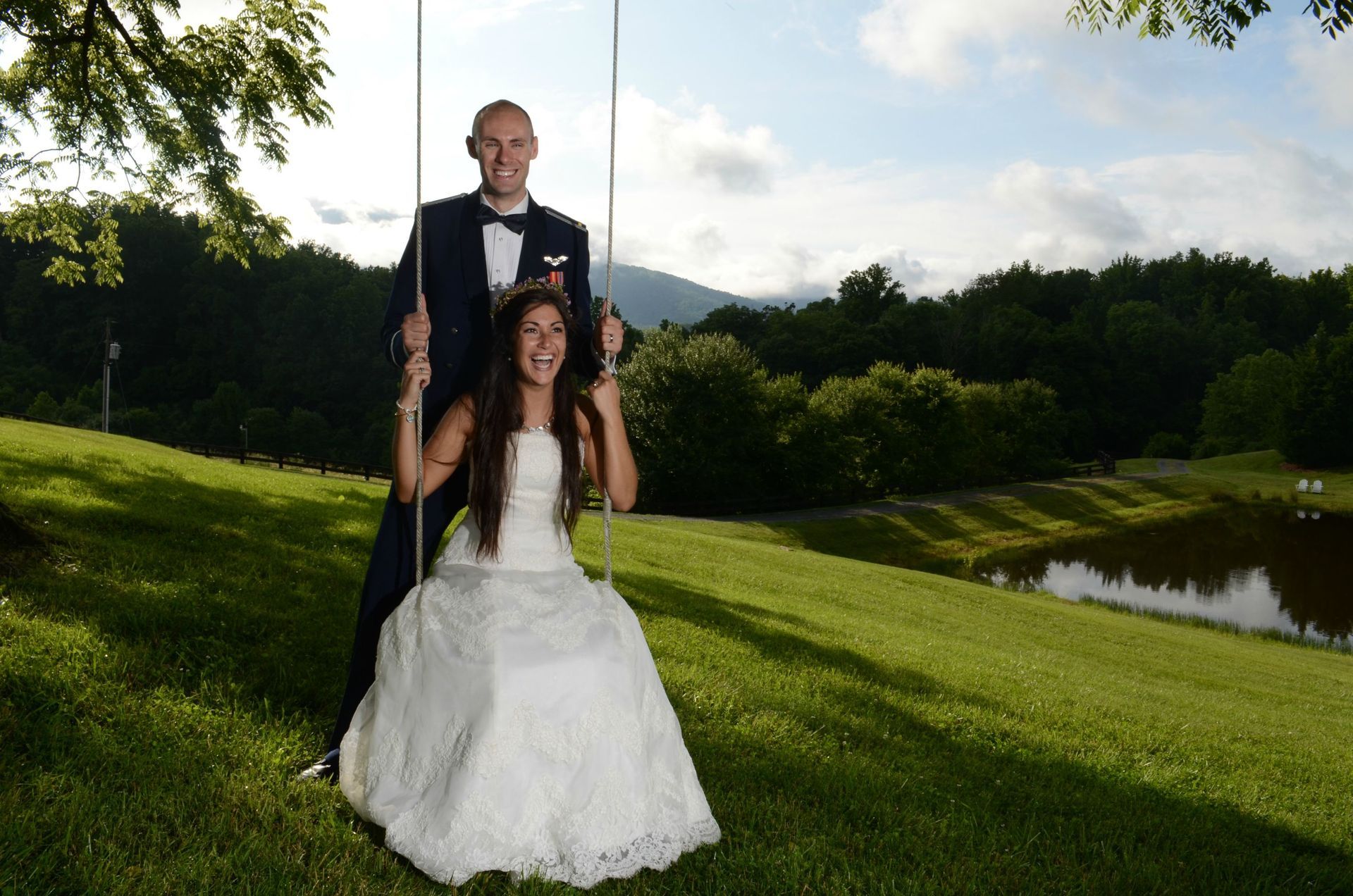 couple swinging and enjoying