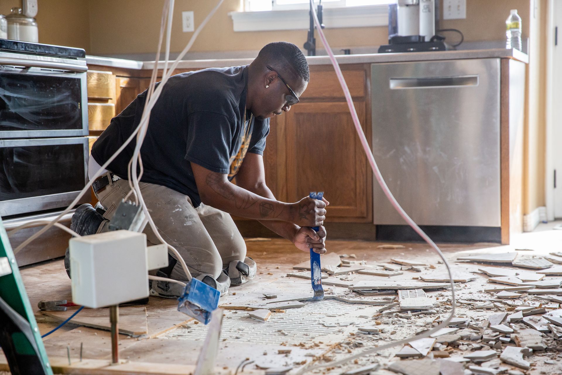Interior demolition in Norfolk