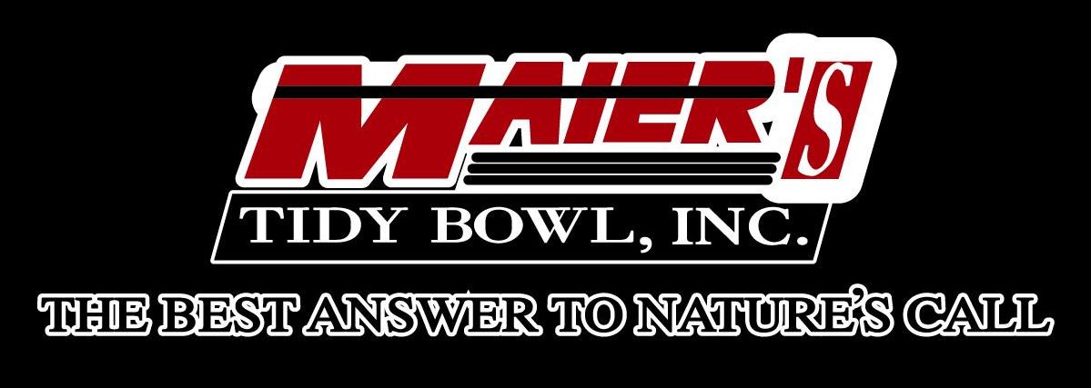 Mainer’s Tidy Bowl, Inc. logo with slogan “The Best Answer to Nature’s Call” in red, white, and black