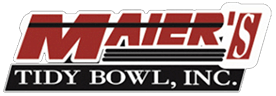 Maier's Tidy Bowl, Inc. logo in red, black, and white