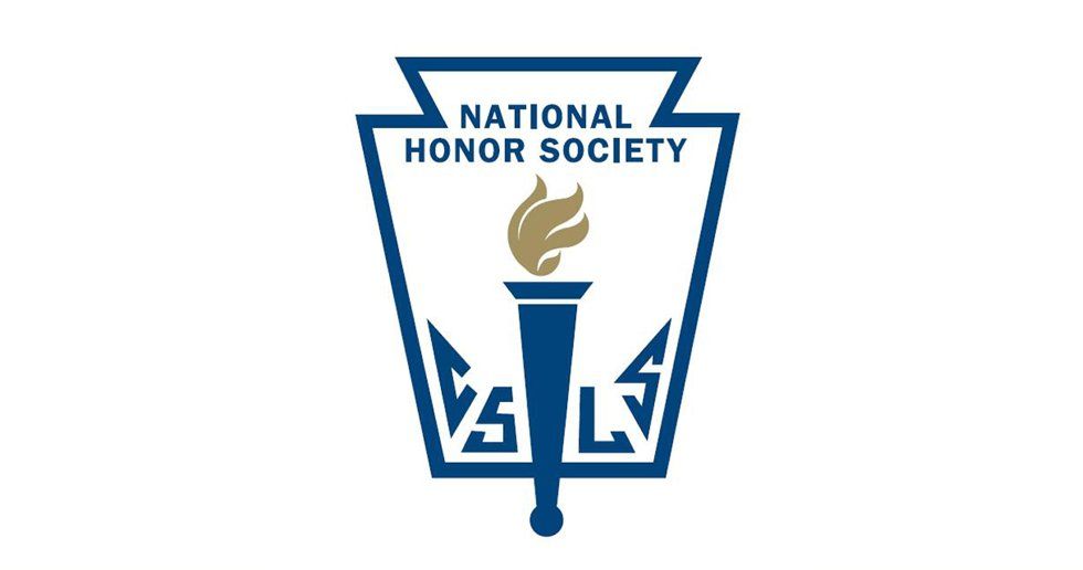 A logo for the national honor society with a torch