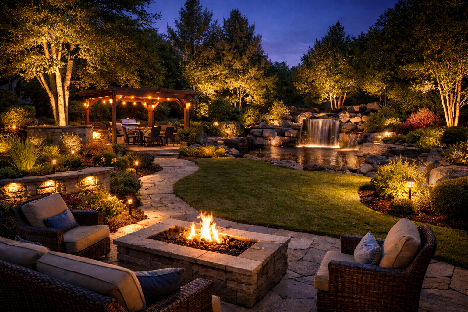 Outdoor Living Lighting by Bridges Lighting Pros