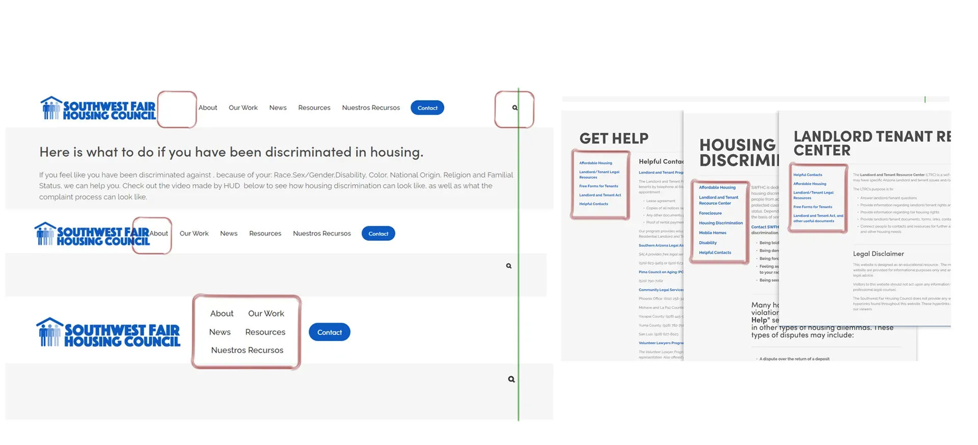 A screenshot of a website and a screenshot of a document.
