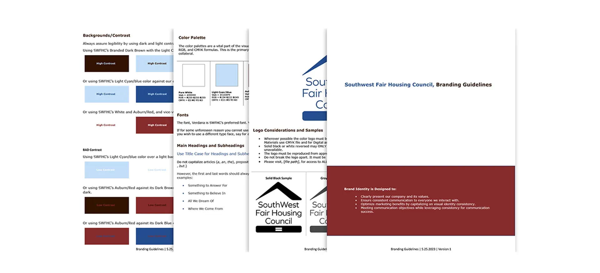 A bunch of brochures with different colors on a white background