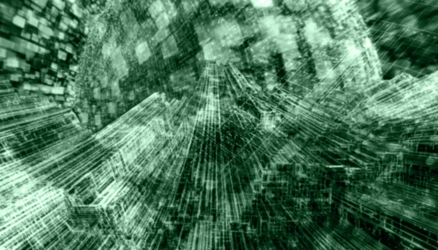 A computer generated image of a green and white abstract background.
