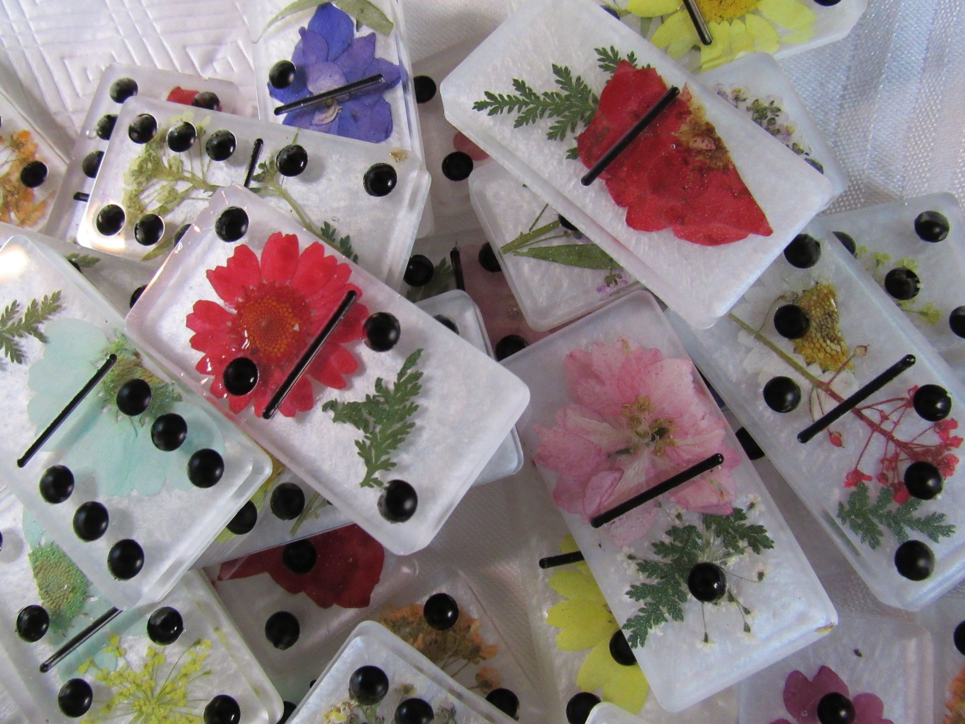 Vibrant Floral Dominoes