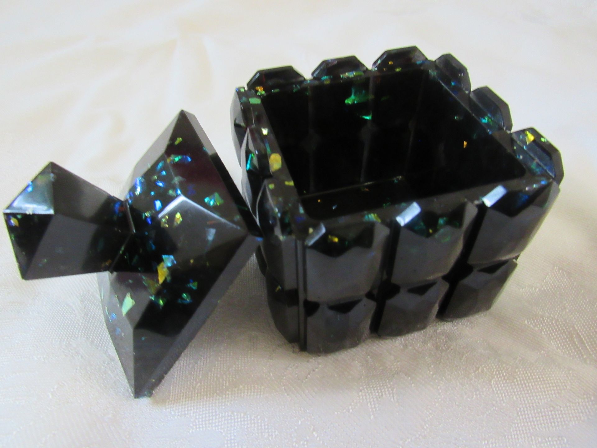 Black Confetti Trinket / Jewelry Box