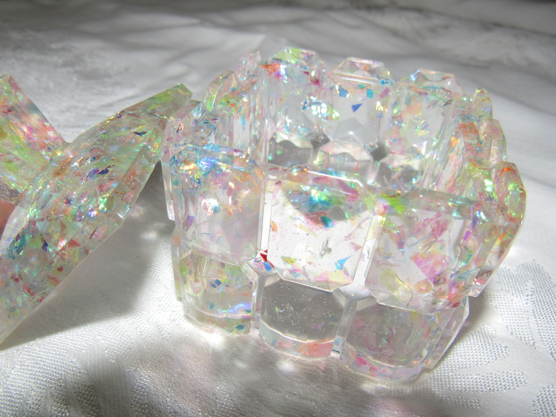 Clear Confetti Trinket / Jewelry Box